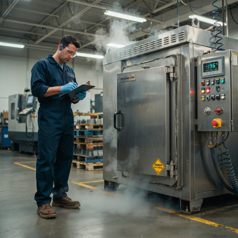 Cryogenic treatment chamber and equipment